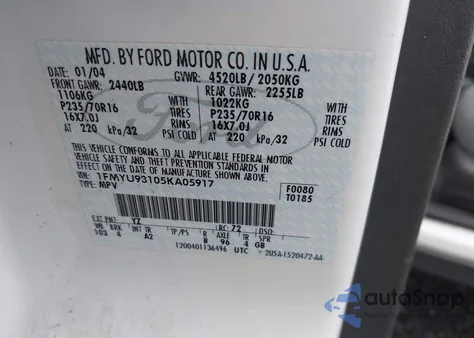 2005 Ford Escape Xlt z USA, uszkodzony, nr VIN 1FMYU93105KA05917